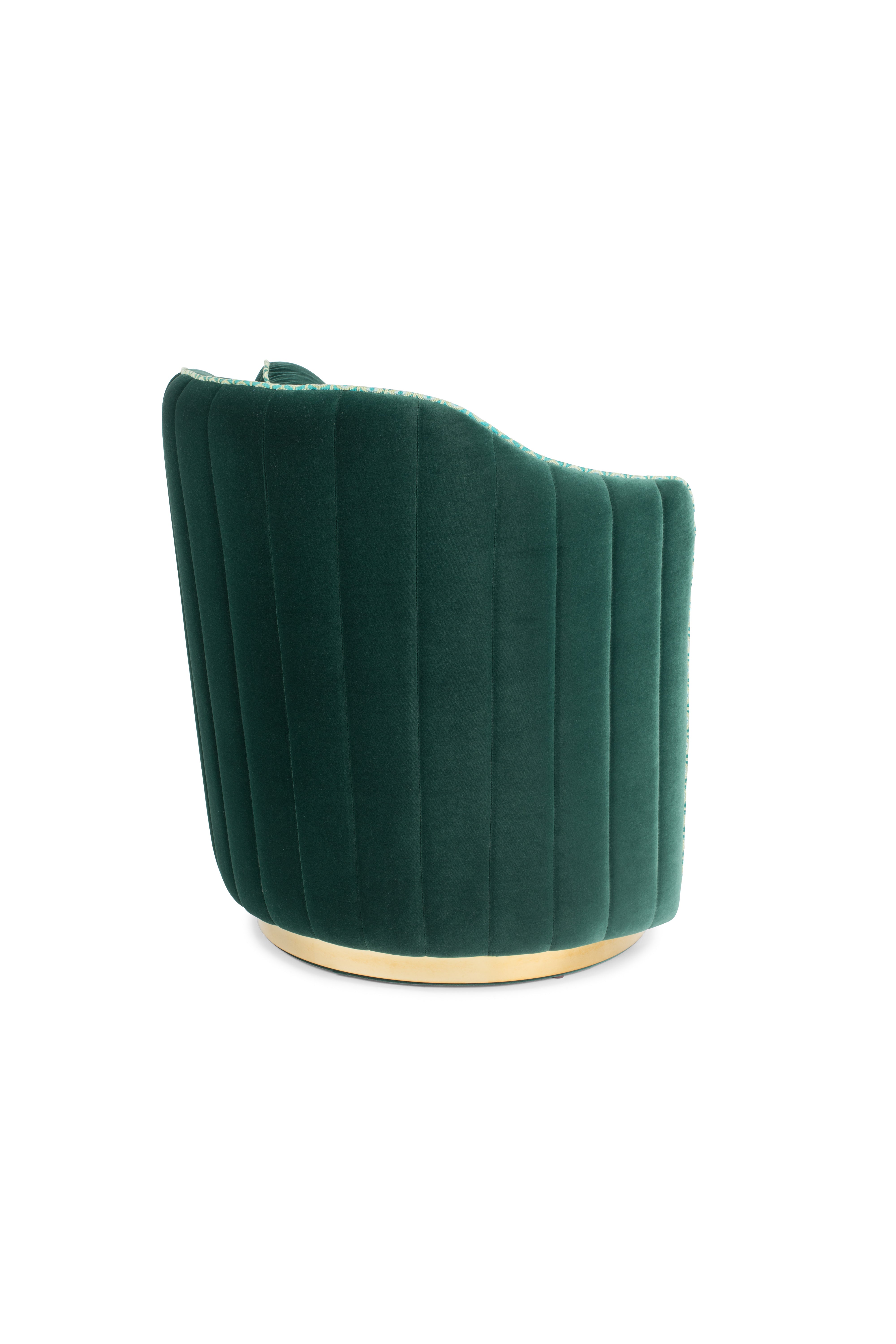 Bold Monkey Sassy Granny Dark Green Velvet Armchair